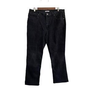 Riders By Lee Womens Black Wash Classic Straight Leg Jeans Size 18 Petite